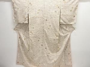 籠目に丁字模様小紋着物